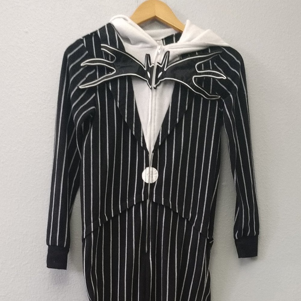 Nightmare Before Christmas Womens XS Striped Jack Skellington 1-Piece Costume